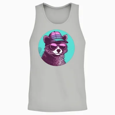 Retro Raccoon Lovers Vintage Unisex Tank Top - Ash