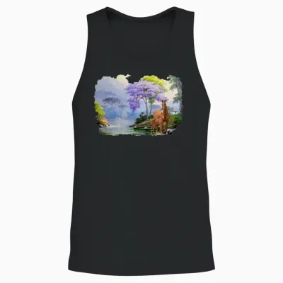 Free Horses Unisex Tank Top - Black