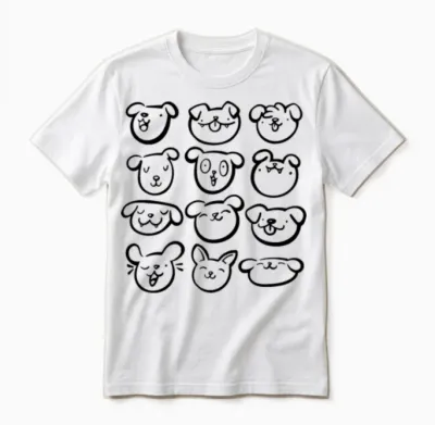 Dog Emojis Unisex T-Shirt - White