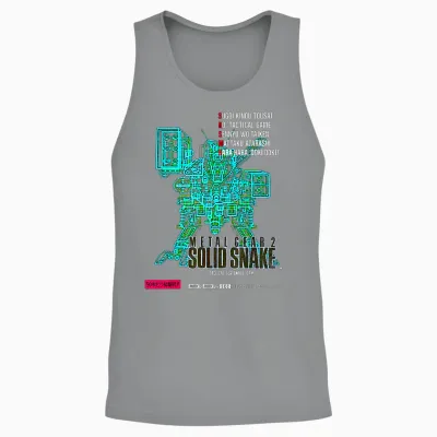 Gear Box Art Aus Metall, Japanisches Retro-Gamer-Klassiker, 8-Bit-Stealth Unisex Tank Top - Sport Grey