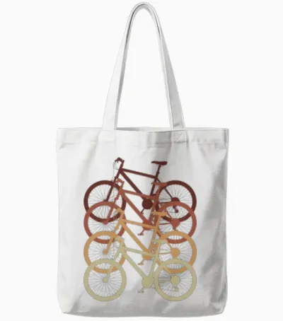 Vintage Bike Tote Bags - White