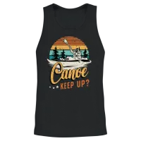 Canoe Keep Up Loves Boating Rower Kayaker Canoeing Unisex Tank Top - Black – 2