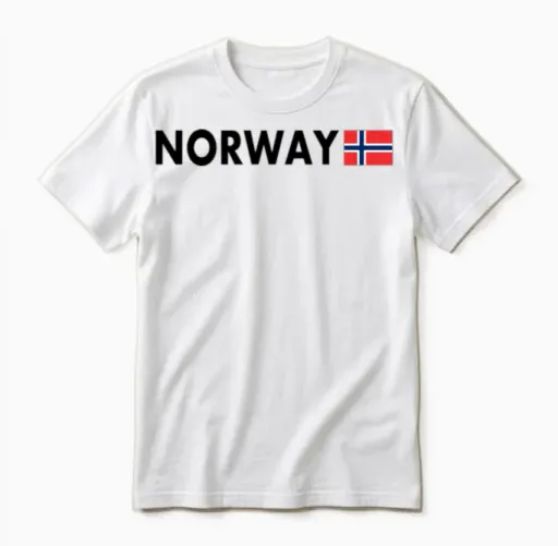 Norway Unisex T-Shirt in White