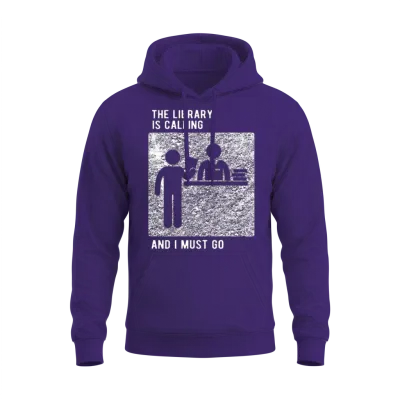 The Library Is Calling I Must Go Unisex Hoodie - Purple