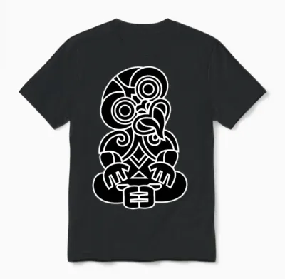 Hei Tiki New Zealand Maori Unisex T-Shirt - Black