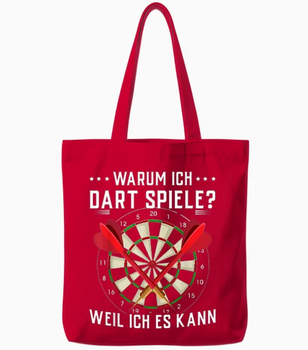 Dartspieler Tshirt Dart Kneipe Dartboard Dartsport Herren Tote Bags in Red