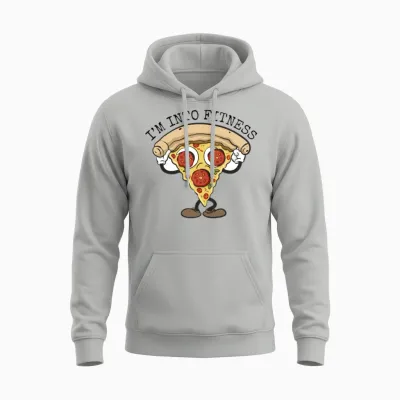Funny Pizza Unisex Hoodie - Ash