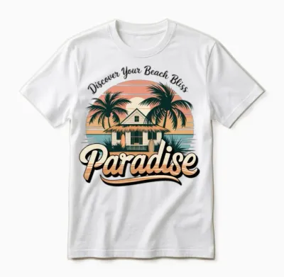 Beach Paradise Unisex T-Shirt - White