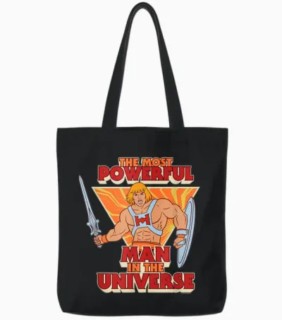 Masters of the Universe L'homme Le Plus Puissant De L'univers Tote Bags - Black