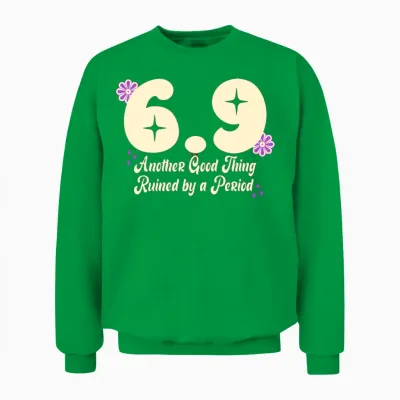 Funny 69 T-Shirt, Inappropriate Adult Humor Retro Unisex Sweatshirt - Irish Green