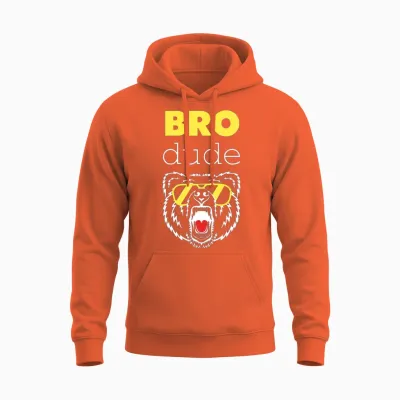 Bro Dude High Energy Frat Party Animal Jock Jam De Unisex Hoodie - Orange