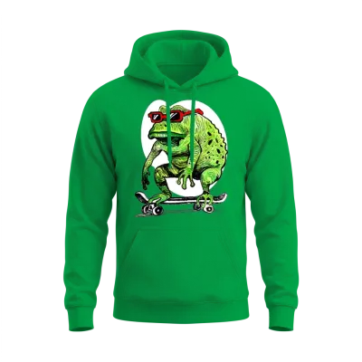 Skater Froggie Unisex Hoodie - Irish Green
