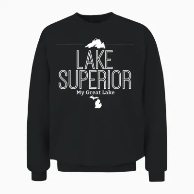 Lake Superior Unisex Sweatshirt - Black