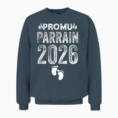 Promu Parrain 2026 Humour Futur Parrain Cadeau Annonce Unisex Sweatshirt - Dark Heather