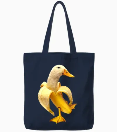 Bananen-Ente Tote Bags - Navy