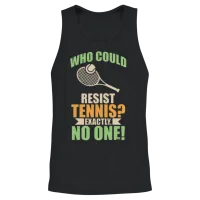 Nobody Can Resist Tennis Unisex Tank Top - Black – 2