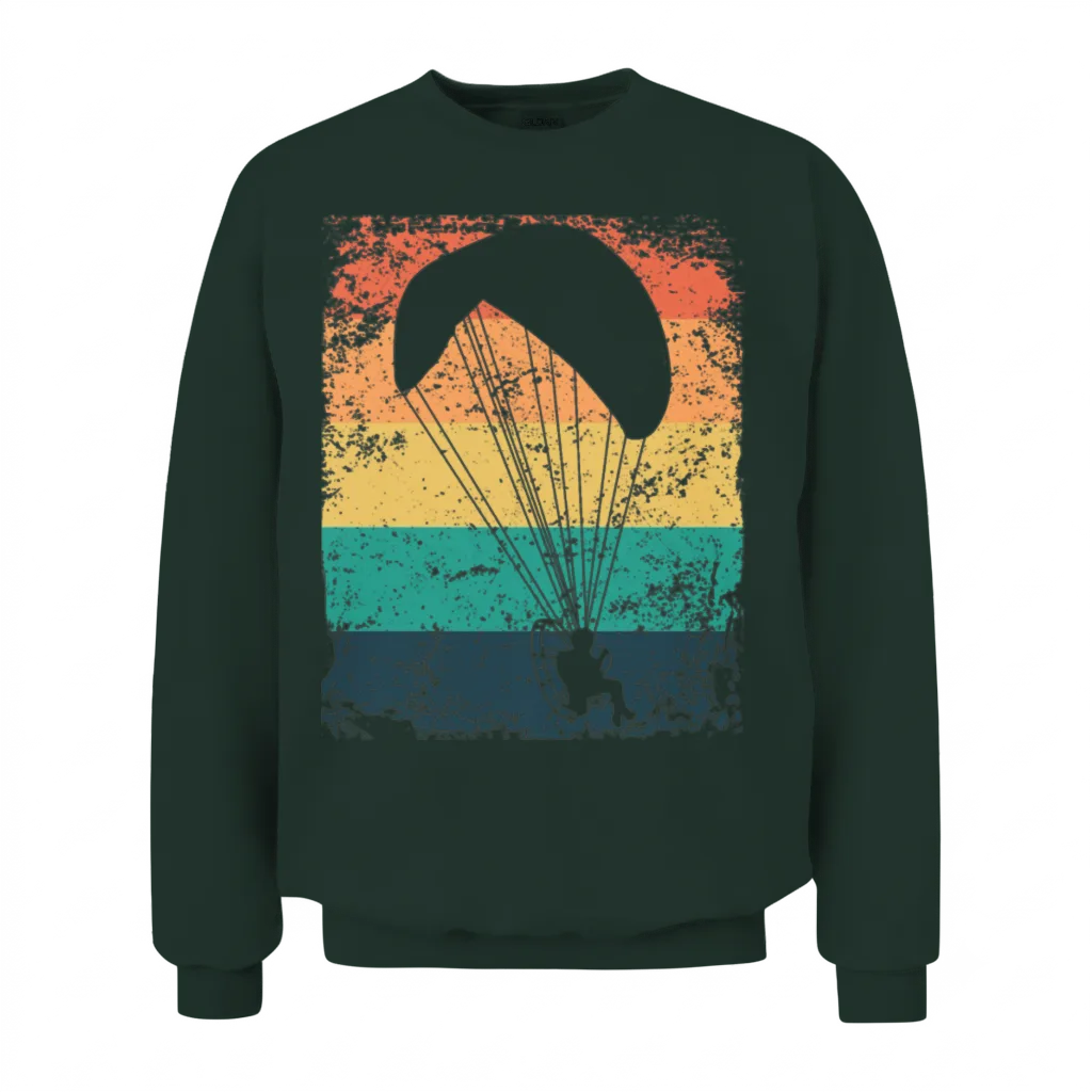 Motorized Paragliding Ppg Paramotoring Unisex Sweatshirt - Forest