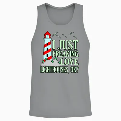 Funny Lighthouse Gift Unisex Tank Top - Sport Grey