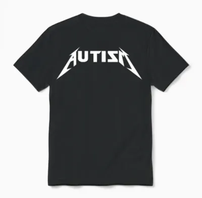 Autismus Rock Inspirierter Meme Metal Rock Für Autistische Männer Frauen Unisex T-Shirt - Black