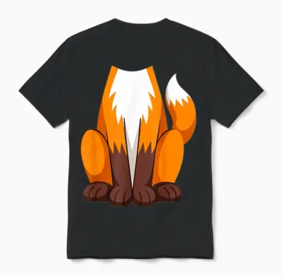 Costume Renard Pour Adulte, Homme, Femme, Enfant, Garçon Et Fille Unisex T-Shirt - Black