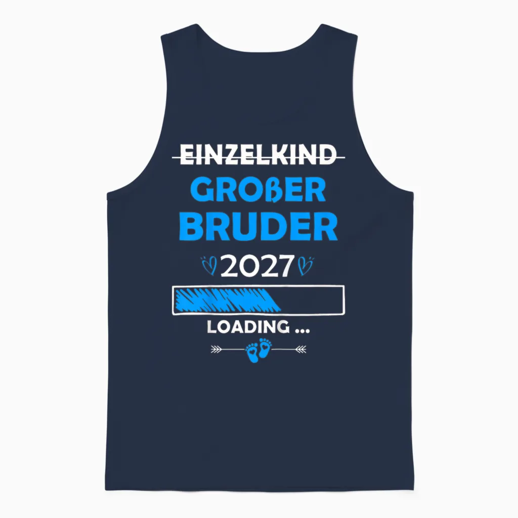 Kinder Ich Werde Großer Bruder 2027 Big Brother 2027 Unisex Tank Top in Navy
