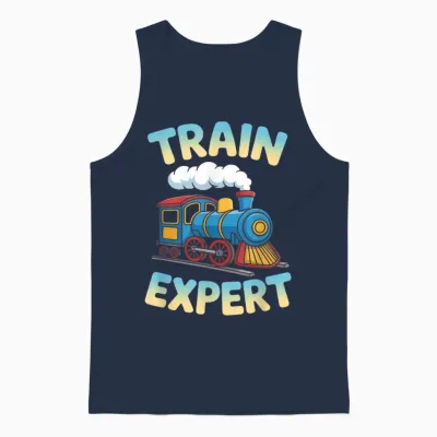 Trains Expert Chugga Steam Locomotive For Unisex Tank Top - Navy