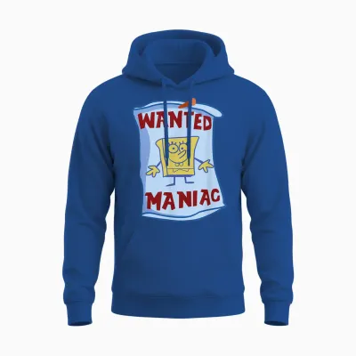 Mademark X Spongebob Squarepants - Spongebob Squarepants - Wanted: Maniac Unisex Hoodie - Royal