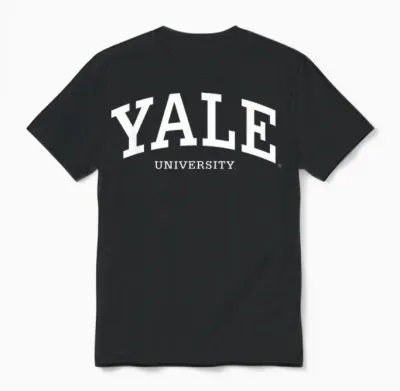 Weißes Logo Der Universität Yale Unisex T-Shirt - Black