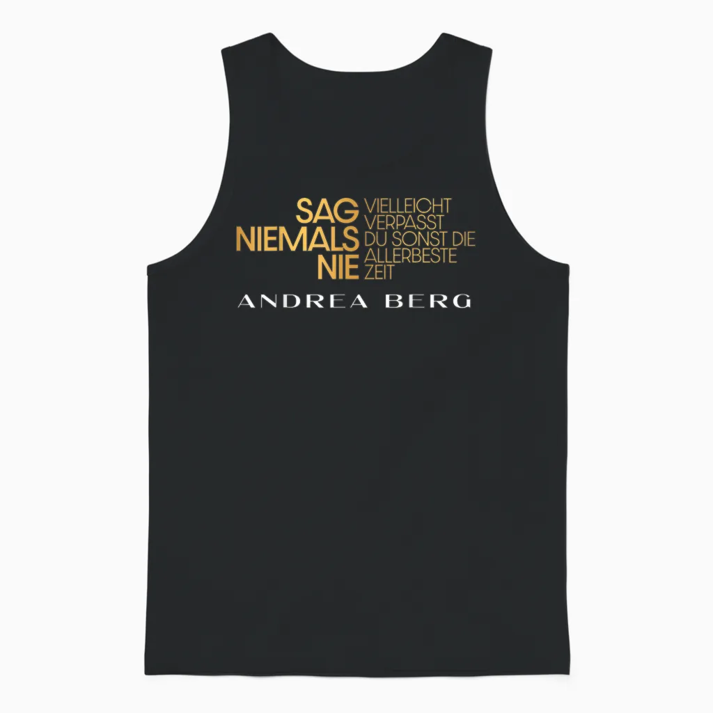 Sag Niemals Nie 2 Unisex Tank Top in Black