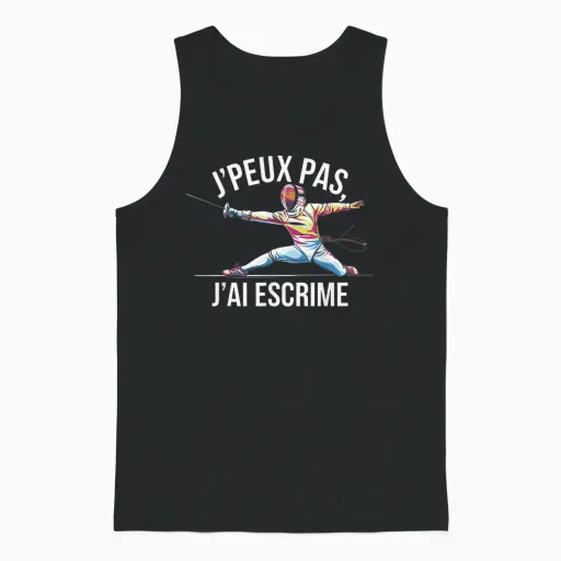 J'peux Pas J'ai Fencing T-Shirt, Black, S Unisex Tank Top - Black