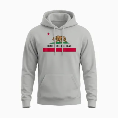 Don’t Poke the Bear California Republic Design Unisex Hoodie - Ash