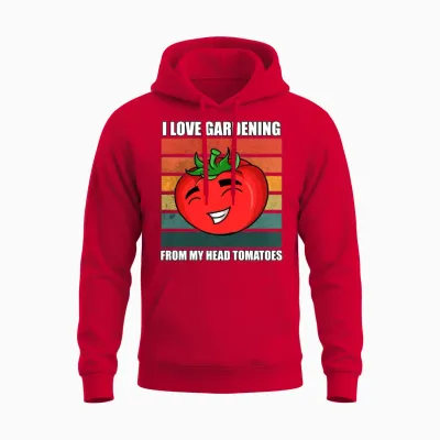 Funny Tomato Outfit Unisex Hoodie - Red