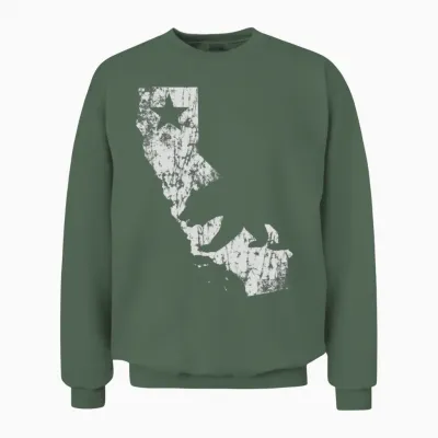 California State Bear Unisex Sweatshirt - Military Green