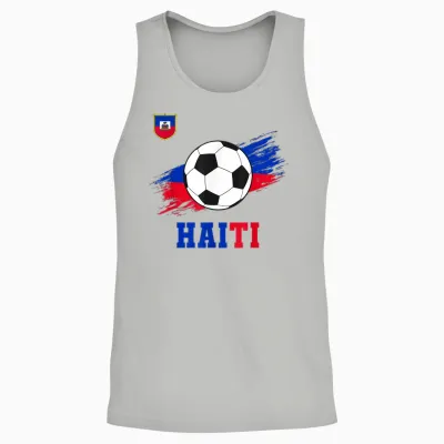 Haiti Haitian Flag Pride Men Women Unisex Tank Top - Ash