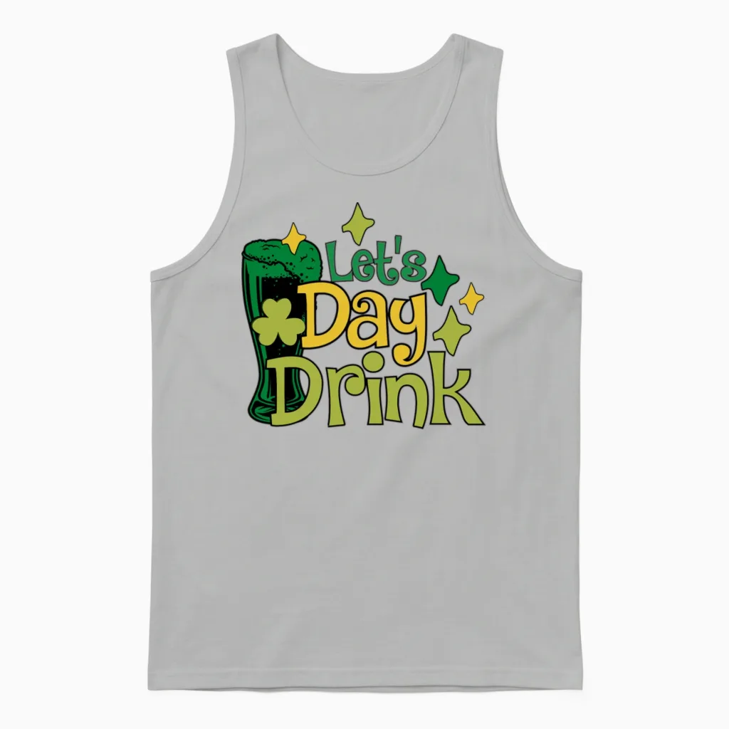 Lets Day Drink Unisex Tank Top in Ash