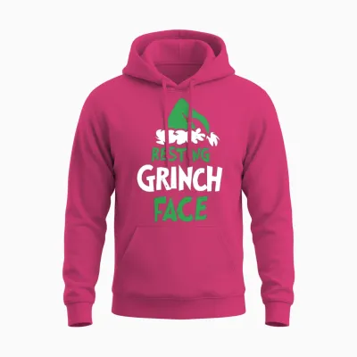 Resting Face Unisex Hoodie - Heliconia