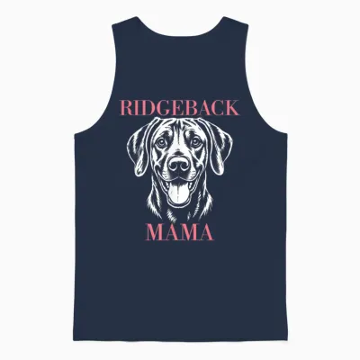 Rhodesian Ridgeback Mama Dog Mom Femme Mignon Unisex Tank Top - Navy