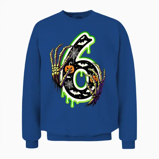 Six Seven Meme 6 7 67 Halloween Skeleton Couple Costume Unisex Sweatshirt - Royal