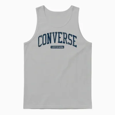 Converse Louisiana La College University Style Blue Unisex Tank Top - Ash