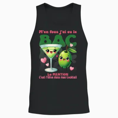 Bac 2026 Olive Diplômée Cadeau Drôle Pour Bachelier Mention Unisex Tank Top - Black