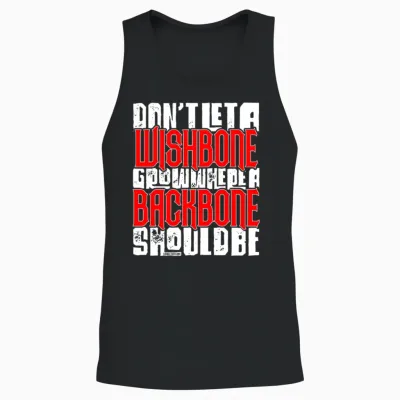 Wishbone Backbone Unisex Tank Top - Black