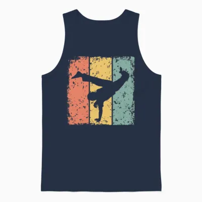 Capoeira Retro Unisex Tank Top - Navy