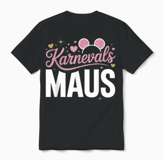 Carnival Mouse Carnival Cologne for Cologne Alaaf Carnival Mouse Unisex T-Shirt in Black
