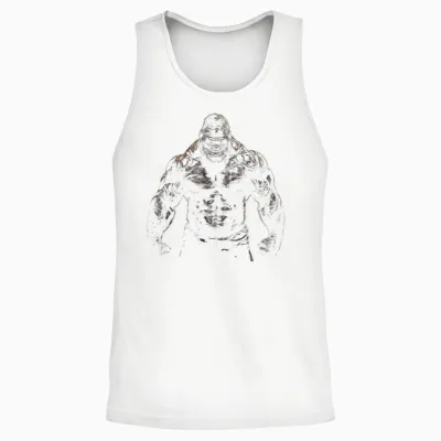 Gorilla Monkey Gym Wear Bodybuilding Workout Motivation Unisex Tank Top - White