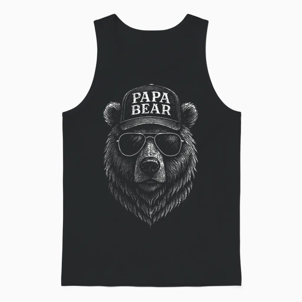 Papa Geschenk Geburtstag Shirt Papa Spruch Lustig Papa Unisex Tank Top in Black