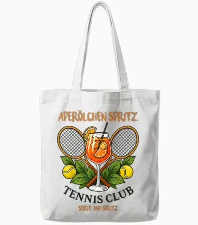 Aperölchen Spritz Tennis Club X on Vacation Sport & Holiday Tote Bags - White