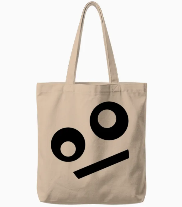 Funny Face Tote Bags in Natural