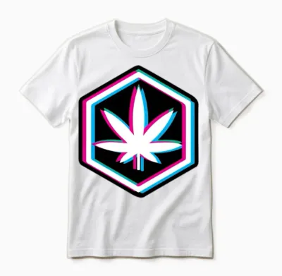 Psychedelic Weed Unisex T-Shirt - White