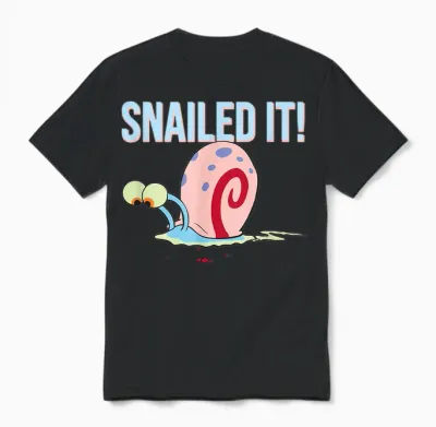 Gary the Snail - Snailed It! Unisex T-Shirt - Black