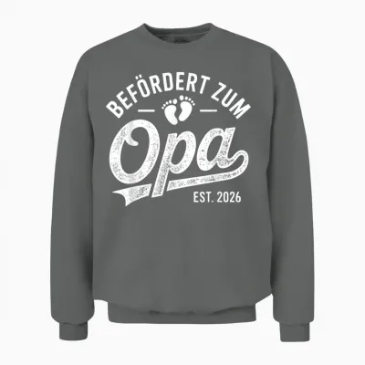 Promoted to Grandpa 2026 Unisex Sweatshirt - Graphite Heather